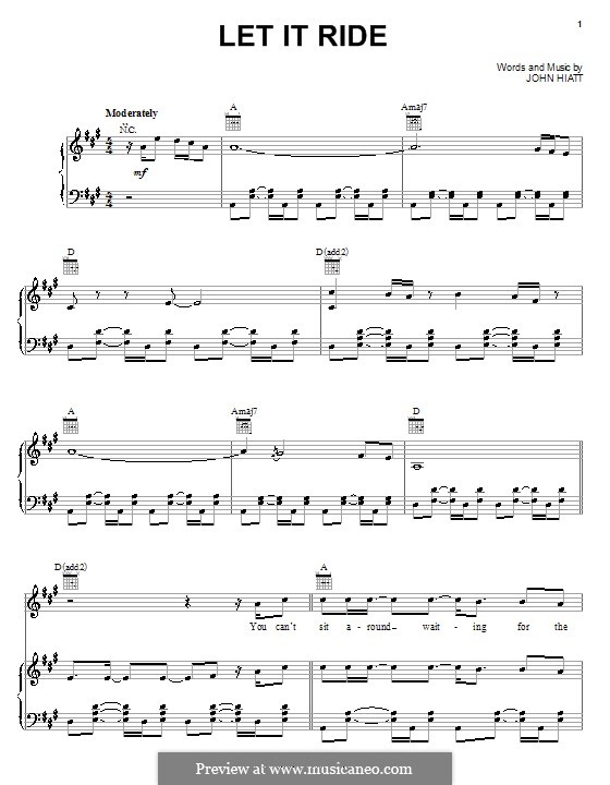 Let It Ride (from The Country Bears): Para vocais e piano (ou Guitarra) by John Hiatt