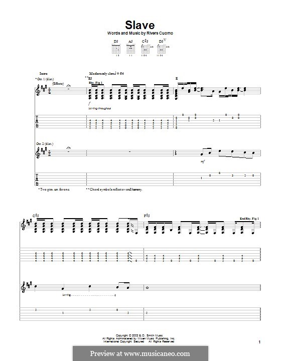 Slave (Weezer): Para guitarra com guia by Rivers Cuomo