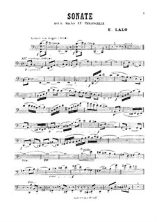 Sonata for Cello and Piano: Sonata para violoncelo e piano by Édouard Lalo