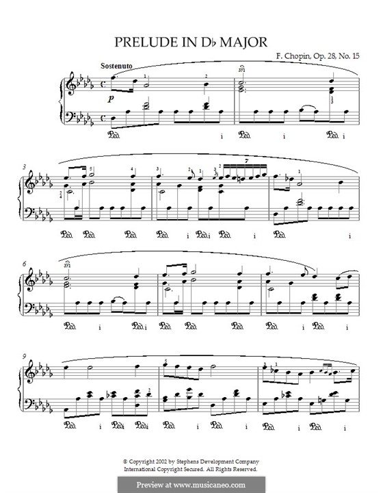 No.15 in D Flat Major: Para Piano by Frédéric Chopin