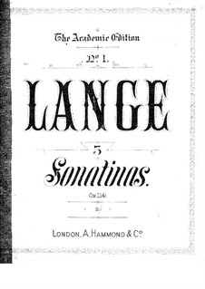 Five Sonatinas, Op.114: set completo by Gustav Lange