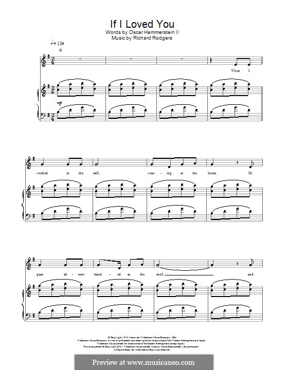 If I Loved You (from Carousel): para vocais,piano ou guitarra by Richard Rodgers