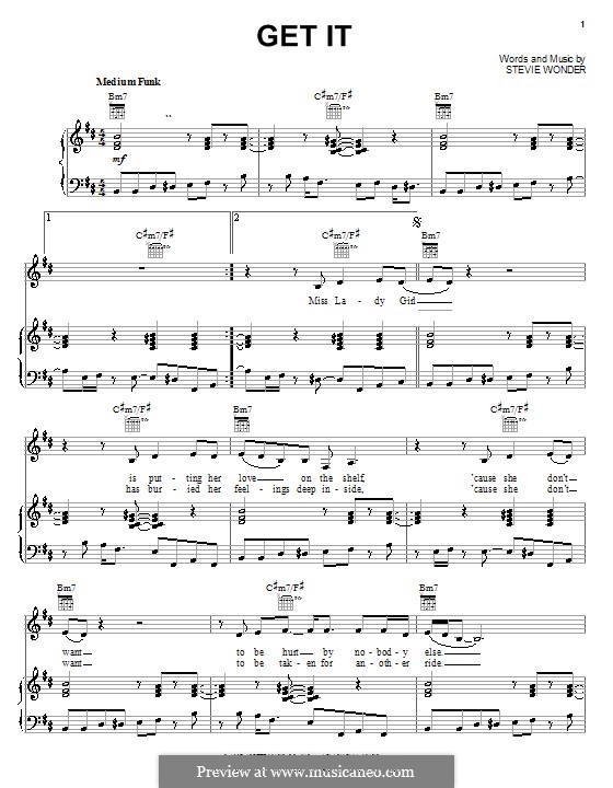 Get It: Para vocais e piano (ou Guitarra) by Stevie Wonder