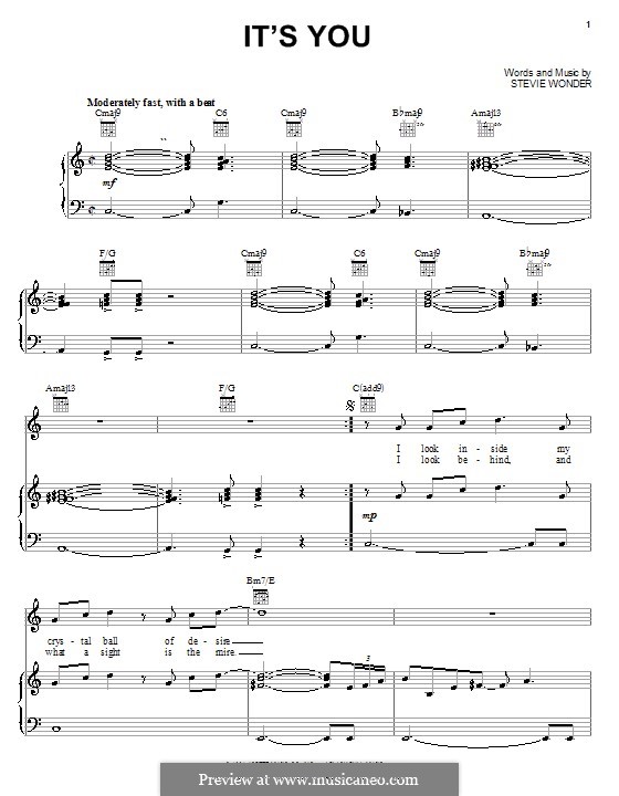 It's You: Para vocais e piano (ou Guitarra) by Stevie Wonder
