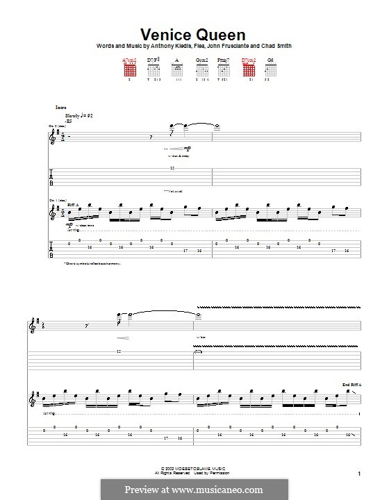 Venice Queen (Red Hot Chili Peppers): Para guitarra com guia by Anthony Kiedis, John Frusciante
