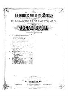 Lieder und Gesänge, Op.63: No.4 Herab von den Bergen by Ignaz Brüll