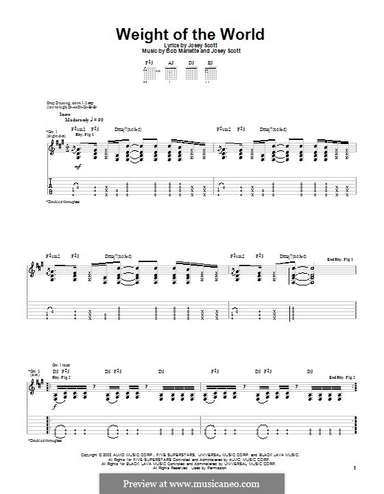 Weight of the World (Saliva): Para guitarra com guia by Bob Marlette, Josey Scott