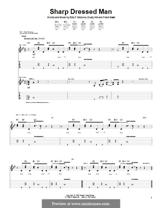 Sharp Dressed Man (ZZ Top): Para guitarra com guia by Billy F Gibbons, Dusty Hill, Frank Lee Beard
