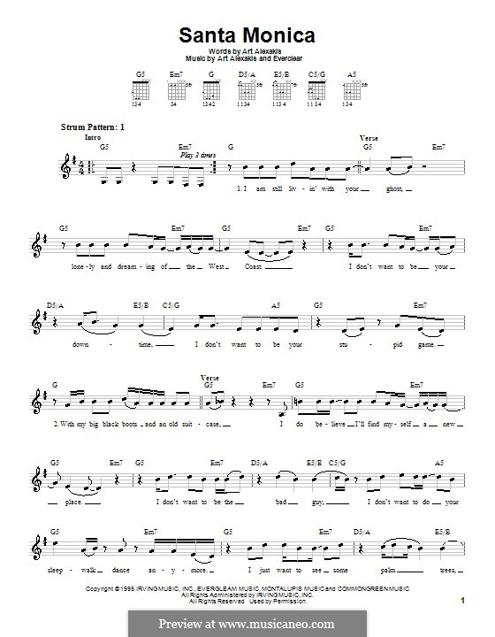 Santa Monica (Everclear): Para guitarra (versão facil) by Art Alexakis