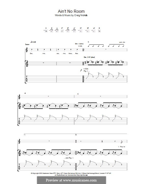 Ain't No Room (The Vines): Para guitarra com guia by Craig Nicholls