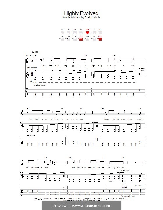 Highly Evolved (The Vines): Para guitarra com guia by Craig Nicholls