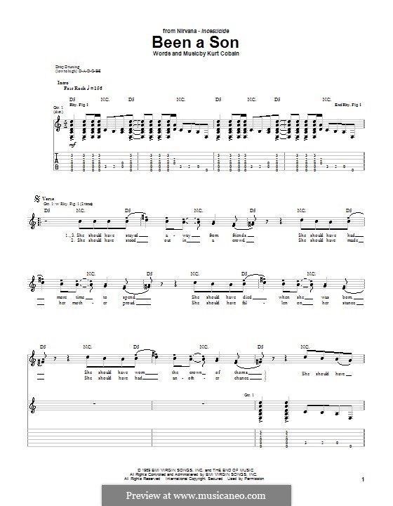 Been a Son (Nirvana): Para guitarra com guia by Kurt Cobain