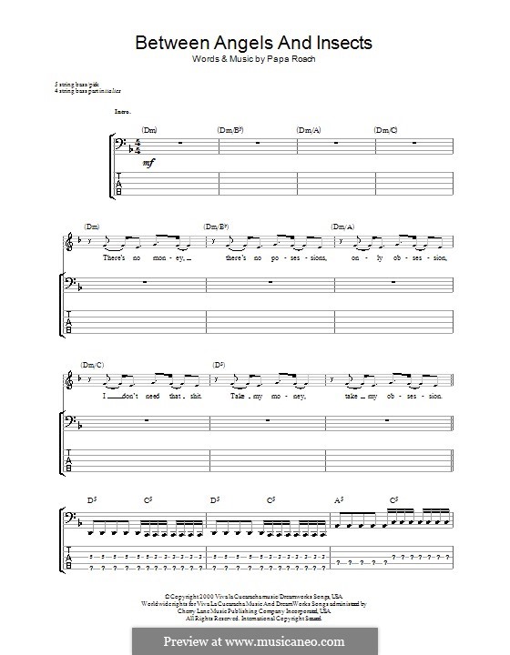 Between Angels and Insects: para baixo com guia by Papa Roach