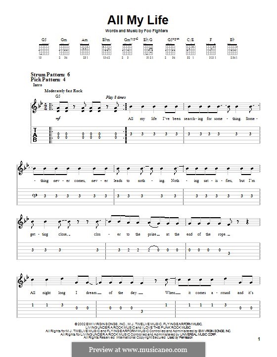 All My Life: Para guitarra (versão facil) by Christopher Shiflett, David Grohl, Nate Mendel, Taylor Hawkins