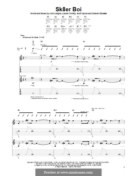 Sk8er Boi (Avril Lavigne): Para guitarra com guia by Graham Edwards, Lauren Christy, Scott Spock