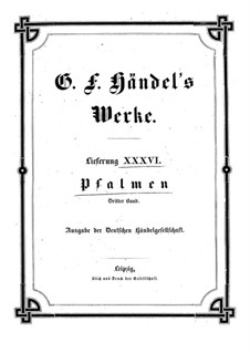 Psalms: book III by Georg Friedrich Händel