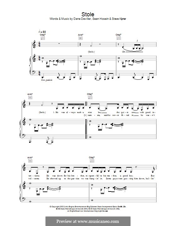 Stole (Kelly Rowland): Para vocais e piano (ou Guitarra) by Dane Deviller, Sean Hosein, Stephen Alan Kipner
