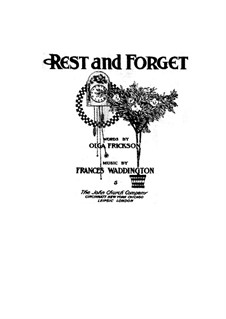 Rest and Forget: Rest and Forget by Frances Bunsen