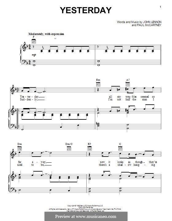 Vocal version: para vocais,piano ou guitarra by John Lennon, Paul McCartney
