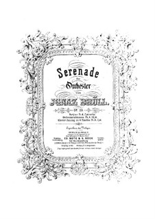 Serenade No.1 for Orchestra, Op.29: versão para piano de quatro mãos by Ignaz Brüll