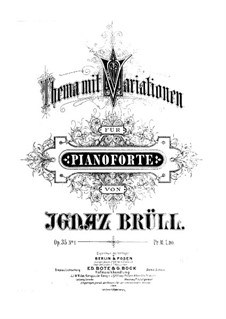 Two Piano Pieces, Op.35: Duas peças de piano by Ignaz Brüll