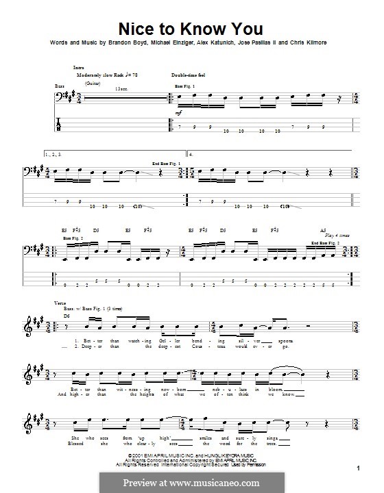 Nice to Know You (Incubus): para baixo com guia by Alex Katunich, Brandon Boyd, Chris Kilmore, Jose Pasillas II, Michael Einziger