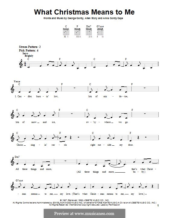 What Christmas Means To Me (Stevie Wonder): Para guitarra (versão facil) by Allen Story, Anna Gordy Gaye, George Gordy