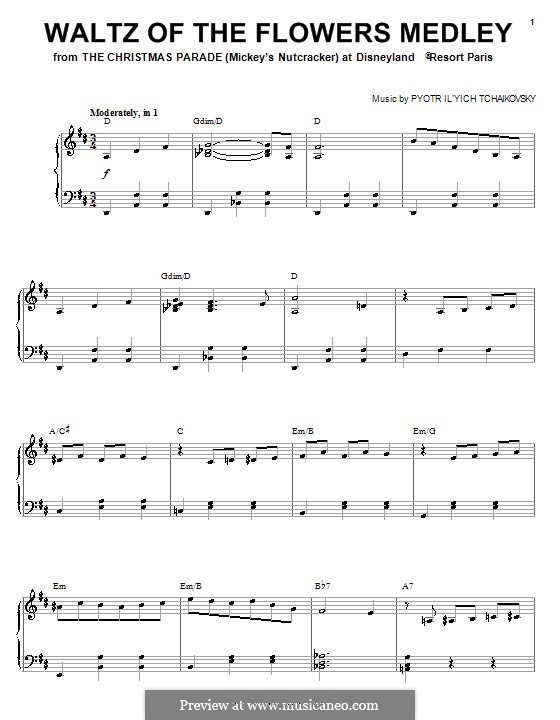 No.8 Waltz of the Flowers: Para Piano by Pyotr Tchaikovsky
