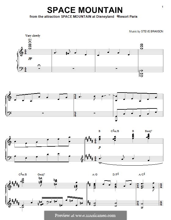 Space Mountain: Para Piano by Steve Bramson
