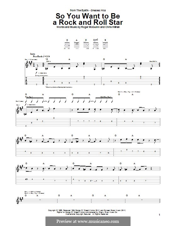 So You Want To Be a Rock and Roll Star (The Byrds): Para guitarra com guia by Chris Hillman, James Roger McGuinn