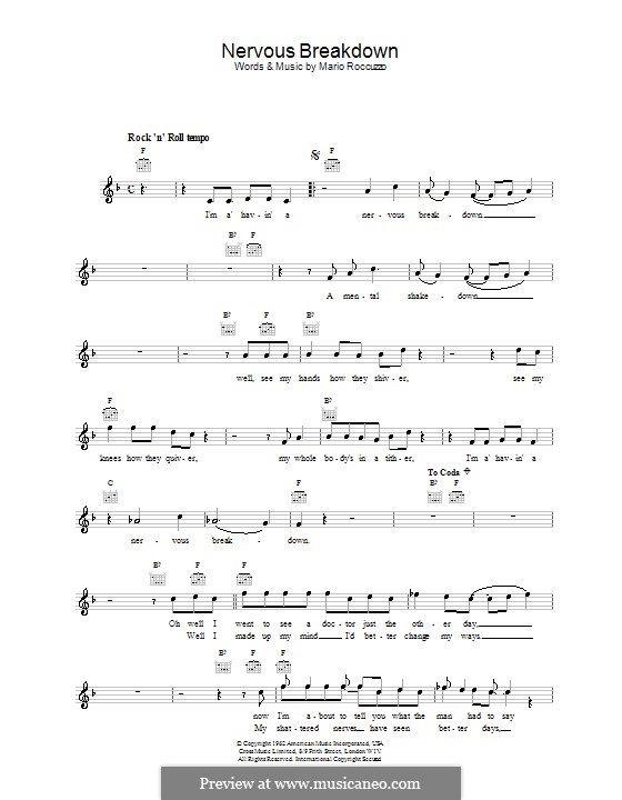 Nervous Breakdown (Eddie Cochran): melodía,letras e acordes by Mario Roccuzzo
