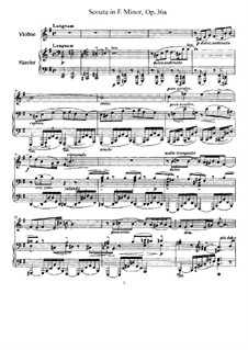 Sonata for Violin and Piano No.2 in E Minor, Op.36a: partitura, parte solo by Ferruccio Busoni