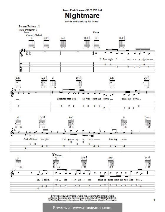 Nightmare: Para guitarra (versão facil) by Pat Green