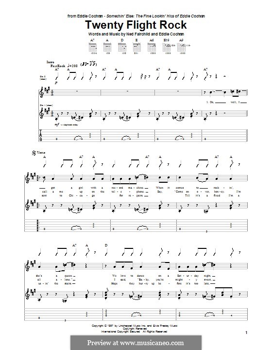 Twenty Flight Rock: Para guitarra com guia by Eddie Cochran, Ned Fairchild