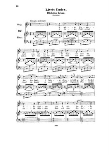 Livets Under, HK 145: Partitura piano-vocal by Halfdan Kjerulf