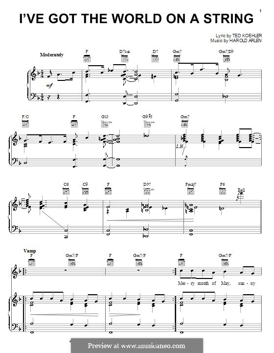 I've Got the World on a String: para voz, guitarra e piano (frank sinatra) by Harold Arlen