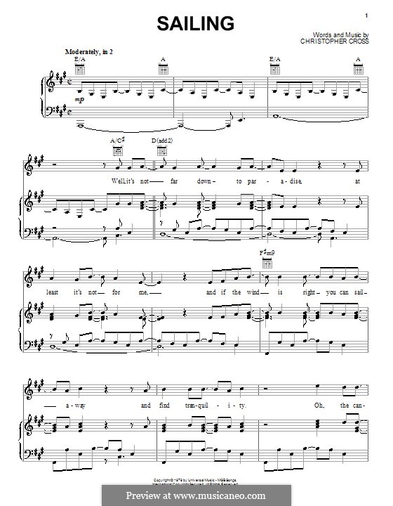 Sailing ('N Sync) por C. Cross Partituras on músicaNeo