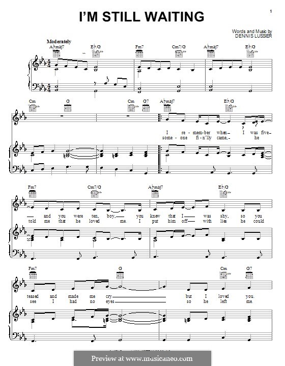 I'm Still Waiting (Diana Ross): Para vocais e piano (ou Guitarra) by Dennis Lussier