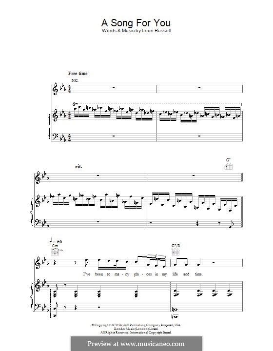 A Song for You: Para voz e piano ou guitarra (Ray Charles) by Leon Russell