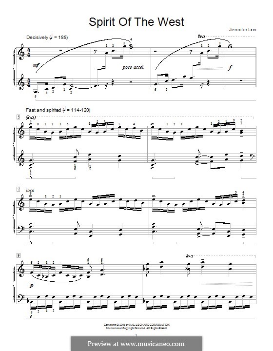 Spirit of the West: Para Piano by Jennifer Linn