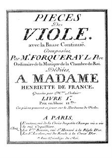Pieces for Viola and Basso Continuo: partitura by Antoine Forqueray