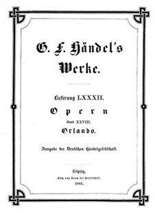 Orlando, HWV 31: partitura completa by Georg Friedrich Händel