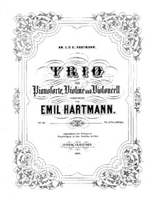 Piano Trio, Op.10: Trio de piano by Emil Hartmann