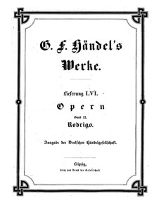 Rodrigo, HWV 5: partitura completa by Georg Friedrich Händel