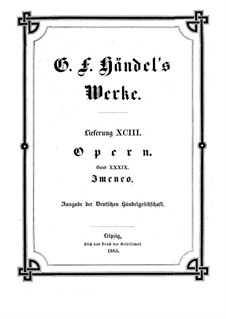 Imeneo, HWV 41: Imeneo by Georg Friedrich Händel