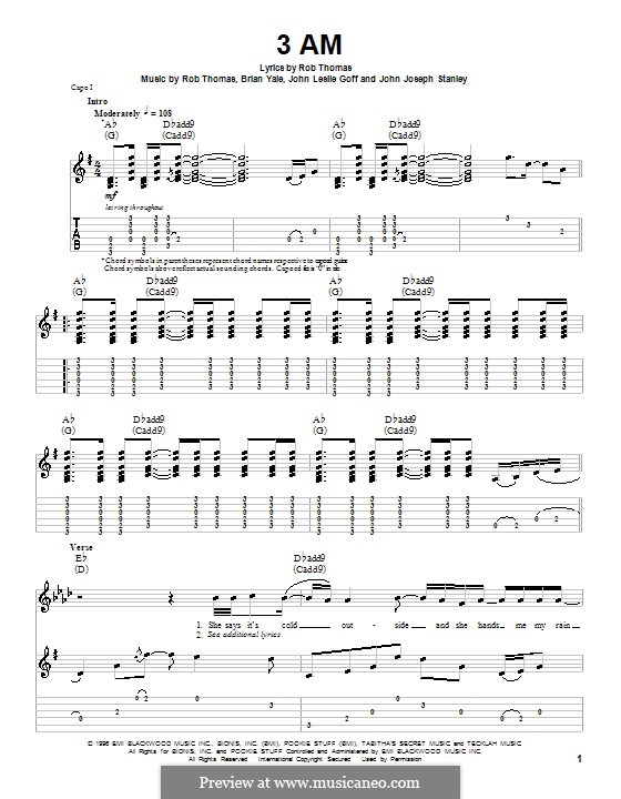 3 AM (Matchbox Twenty): Para guitarra com guia by Brian Yale, Jay Stanley, John Goff, Rob Thomas