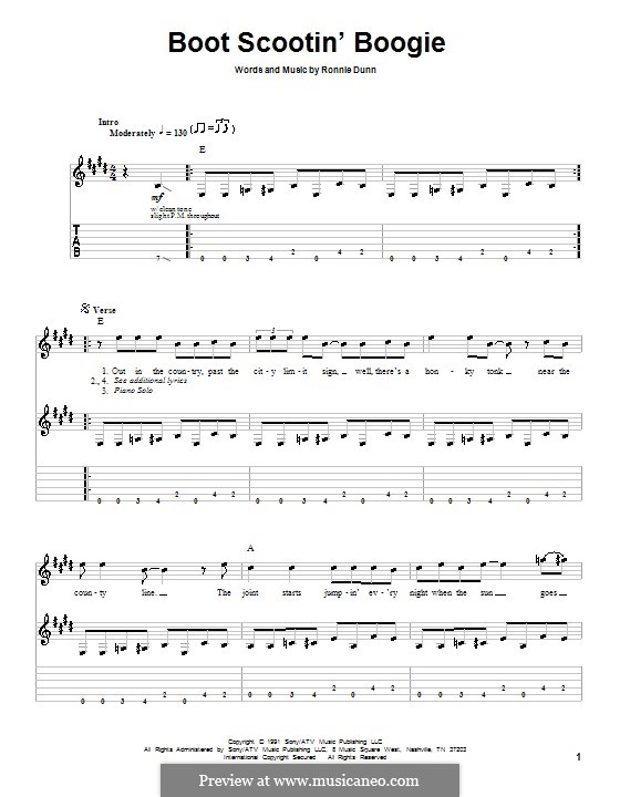 Boot Scootin' Boogie (Brooks & Dunn): Para guitarra com guia by Ronnie Dunn