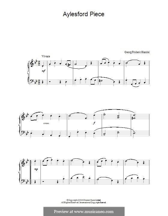 Aylesford Pieces: Impertinence (high quality sheet music) by Georg Friedrich Händel