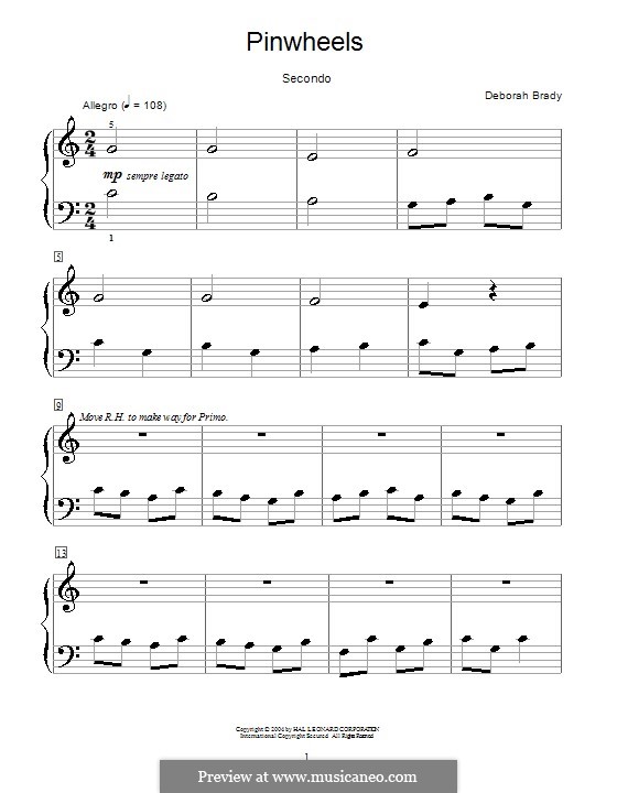 Pinwheels: Para Piano by Deborah Brady