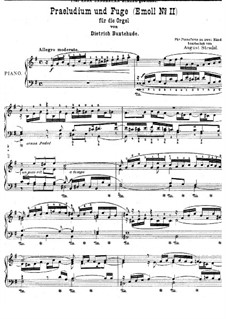 Prelude for Organ in E Minor, BuxWV 142: versão para piano by Dietrich Buxtehude